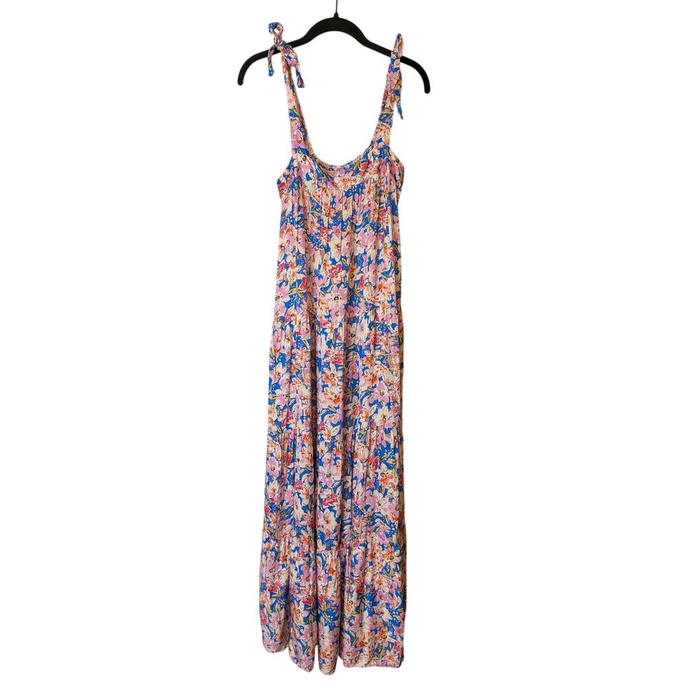 FRNCH Amira Maxi Dress in Provence Floral Size Medium Cottagecore Preppy - Picture 2 of 10